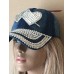  Rhinestone Crystal Baseball Caps Bling Studded Denim Hats Adjustable New  eb-85153414
